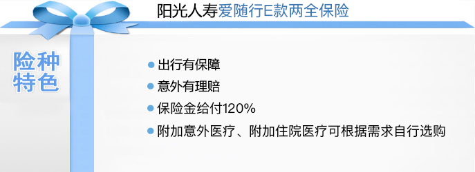 阳光人寿爱随行E款两全保险