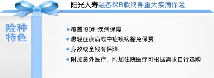 融客保B款终身重大疾病保险